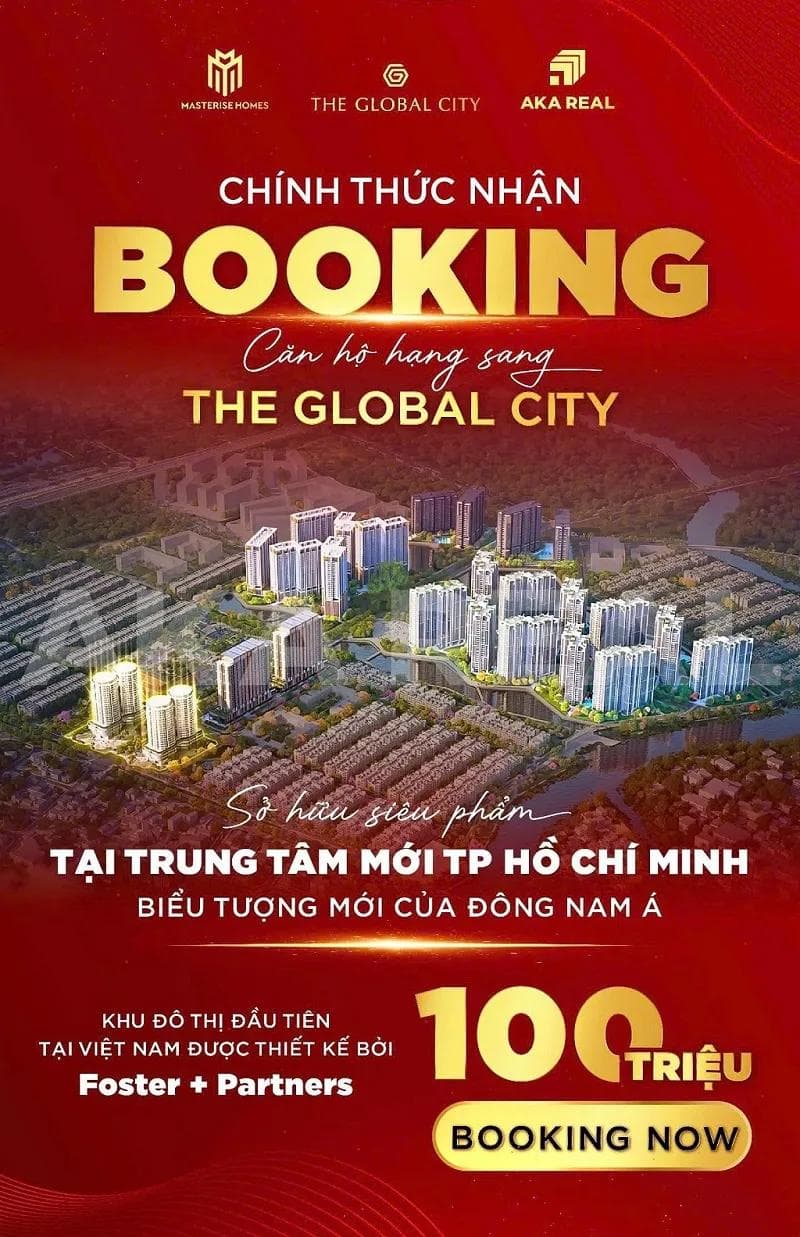 Chính thức nhận booking căn hộ The Global City Quận 2